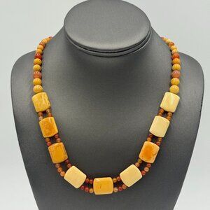 Jay King Orange Chalcedony Sterling Silver Reversible Necklace 17"